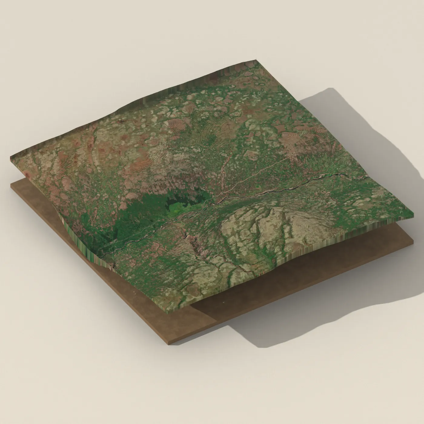 Torfdalsfoss 3D terrain render
