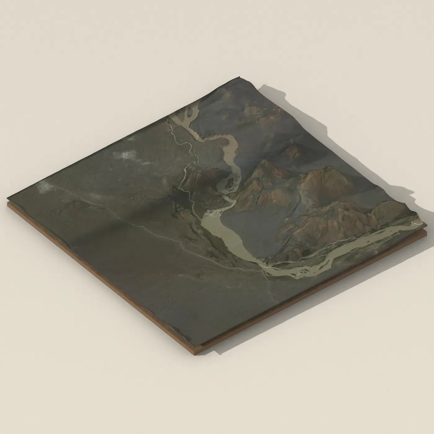 Tungnaárfellsfoss 3D terrain render