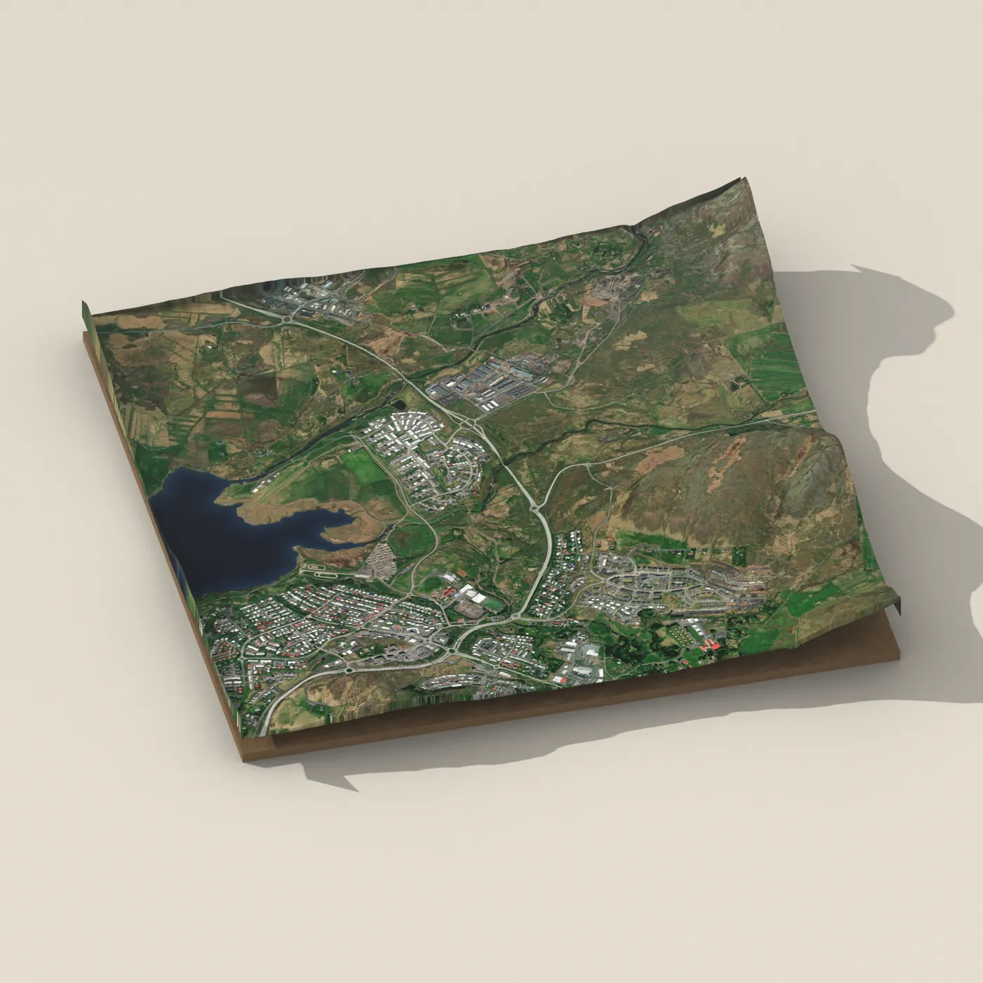 Tungufoss 3D terrain render