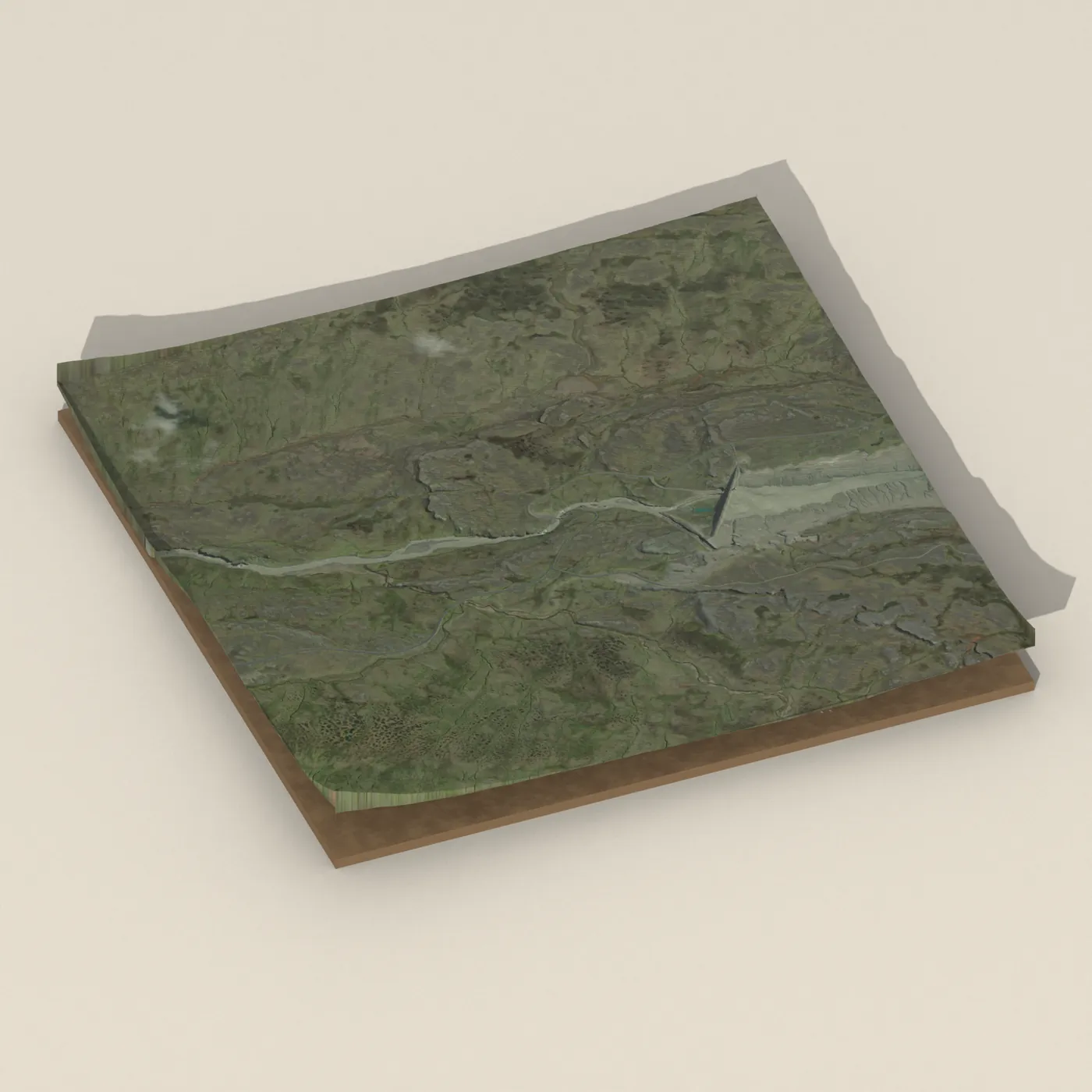 Ufsarfoss 3D terrain render