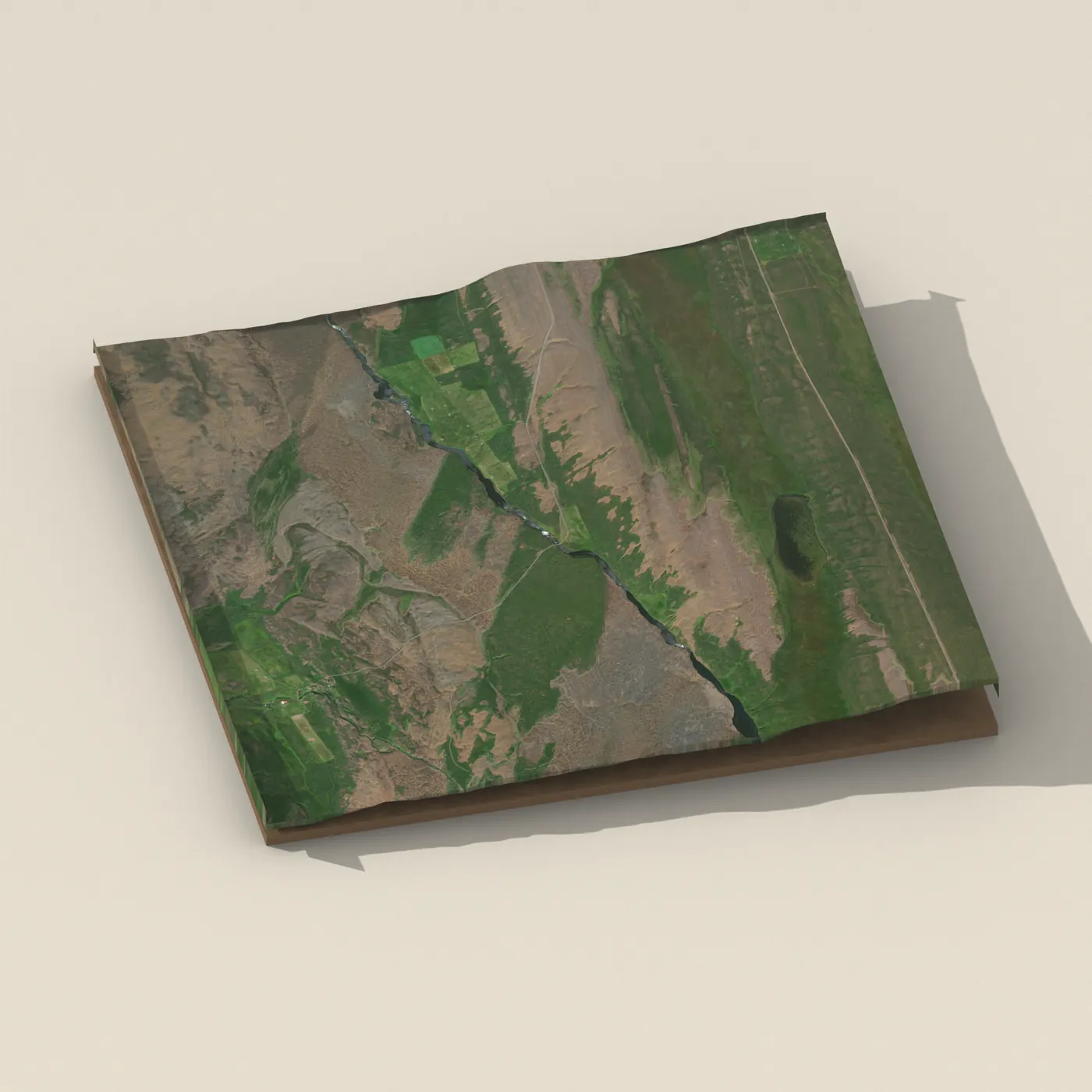 Ullarfoss 3D terrain render