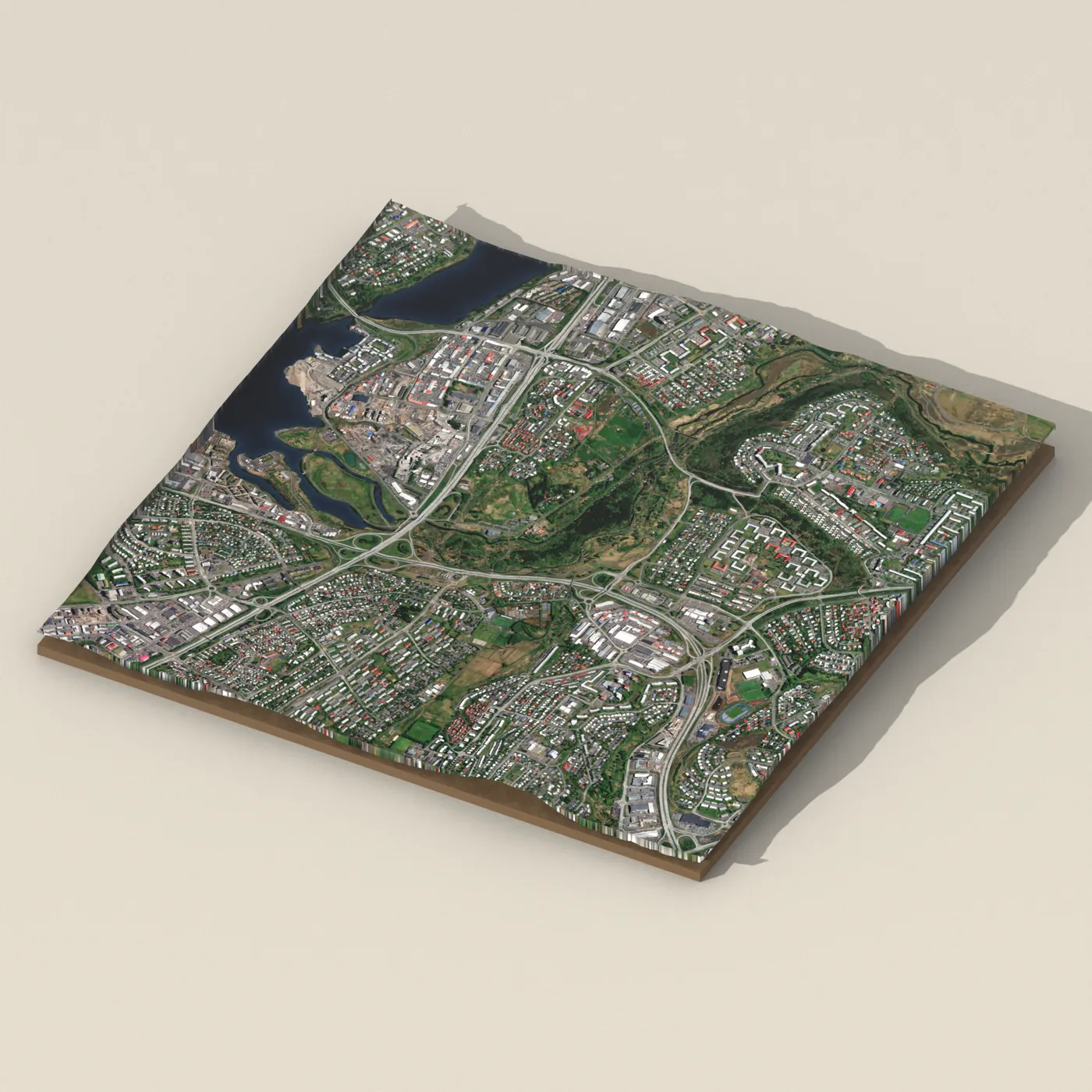 Ullarfoss 3D terrain render