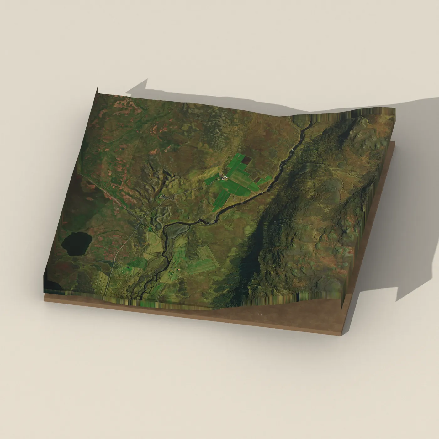 Ullarfoss 3D terrain render