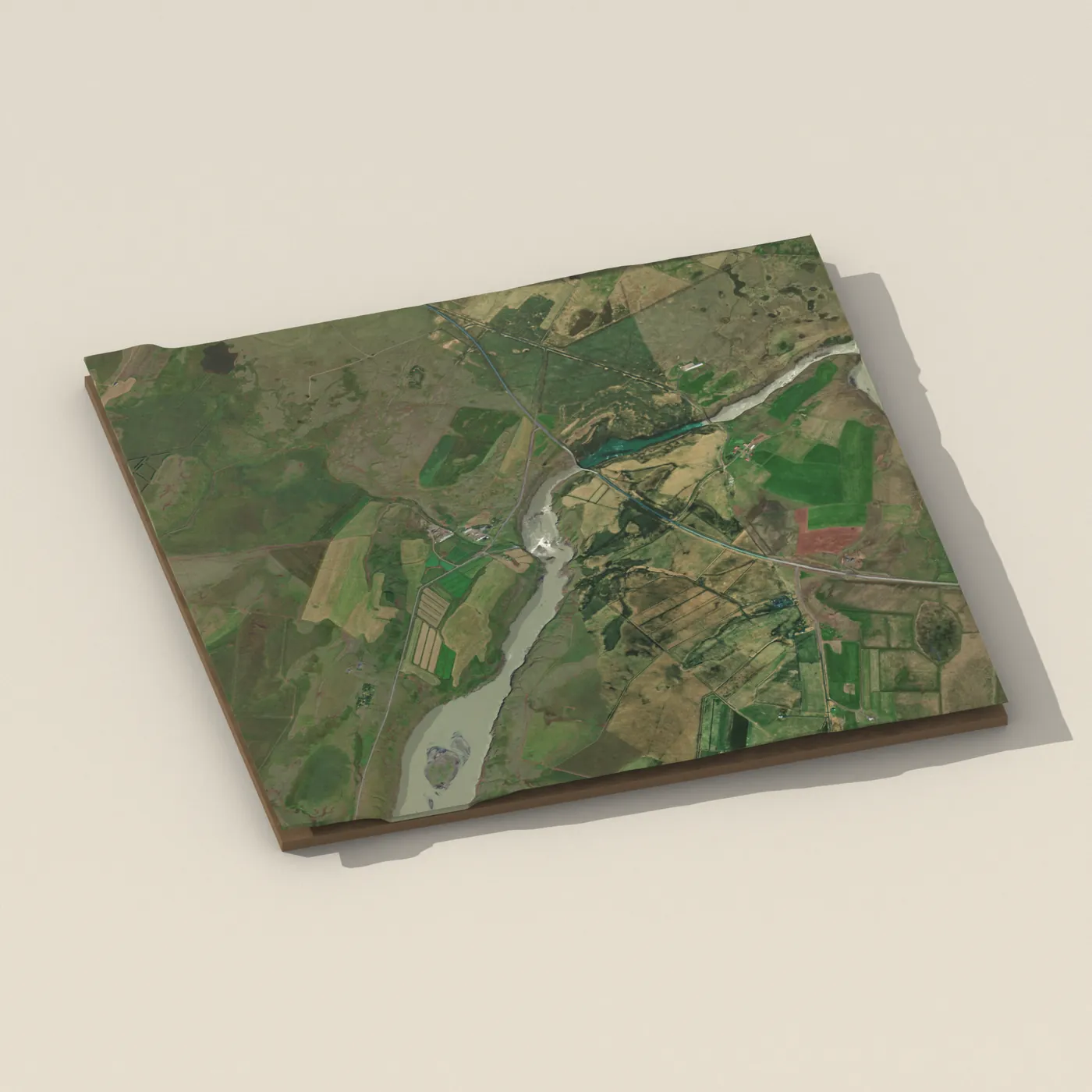 Urriðafoss 3D terrain render