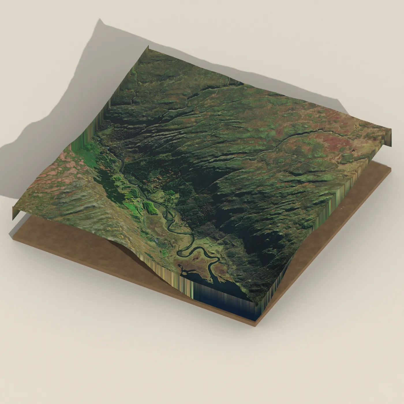 Vegagilsfoss 3D terrain render