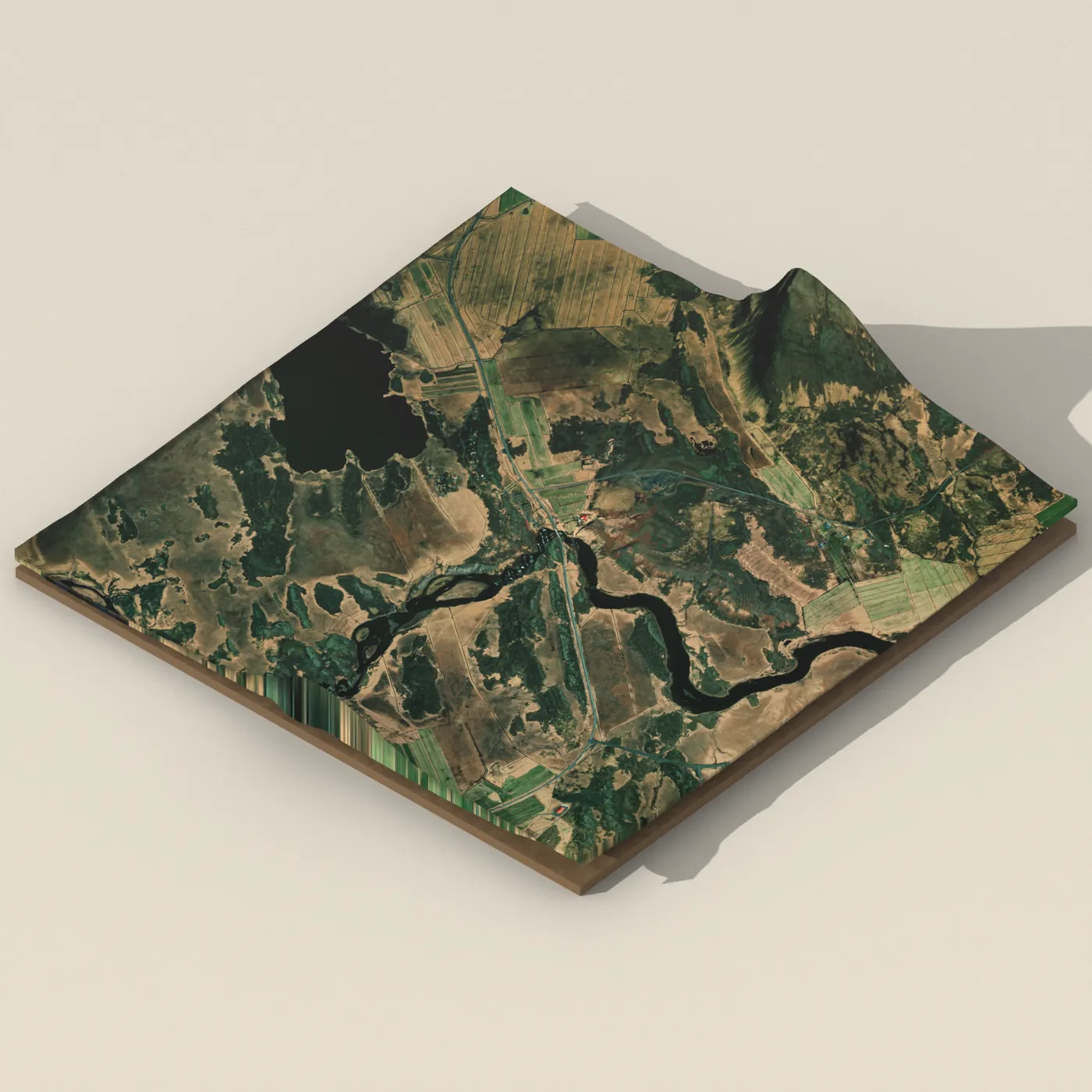 Veiðifoss 3D terrain render