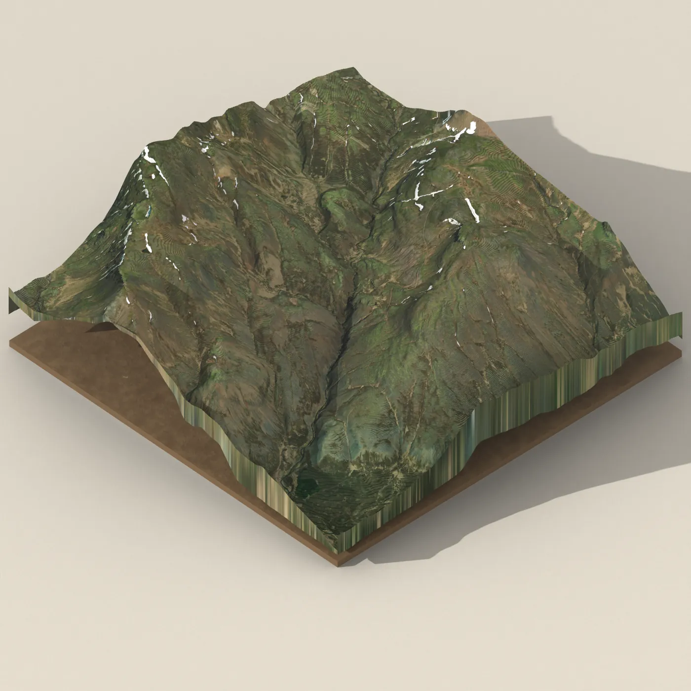 Víðigilsfoss 3D terrain render