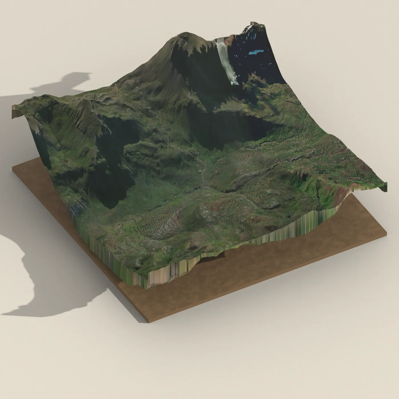 Víkurfoss 3D terrain render