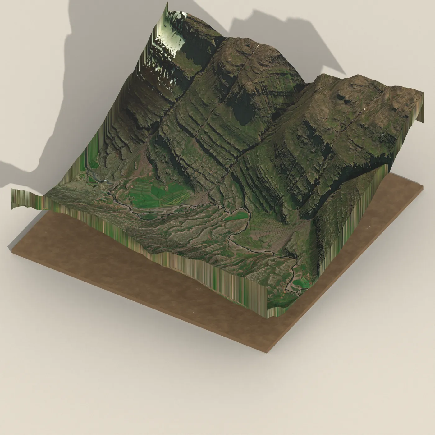 Vindássfoss 3D terrain render